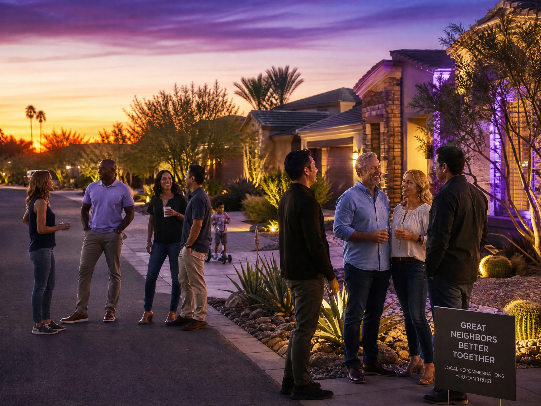 A Phoenix neighborhood community sharing trusted contractor recommendations